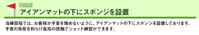 アイアンマットの下にスポンジを設置